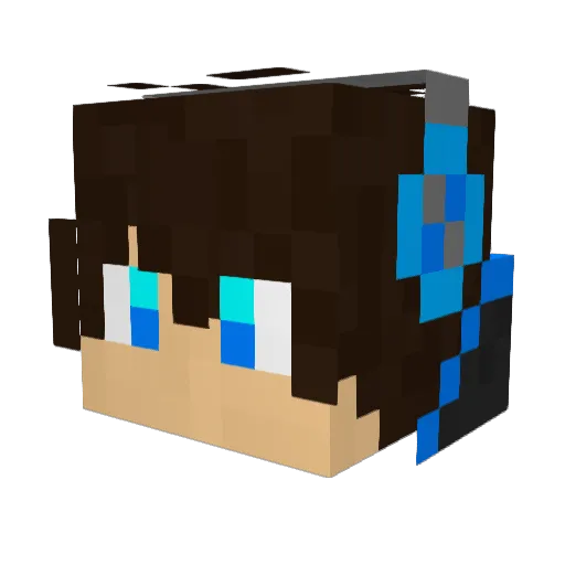 EdleMoIne Minecraft avatar head, 3D render