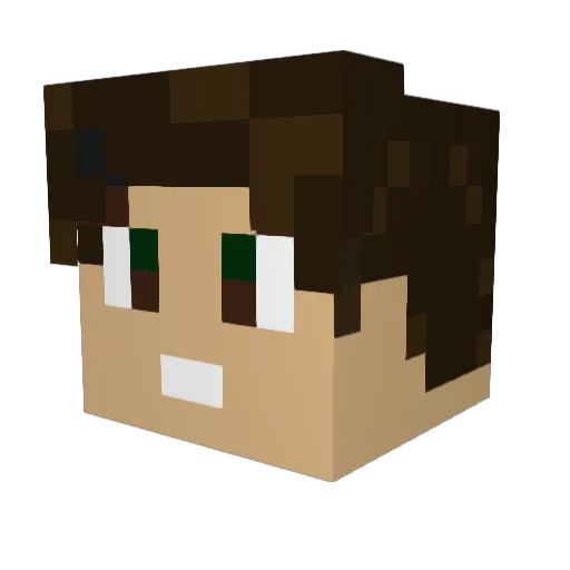 EdlerBaron Minecraft avatar head, 3D render