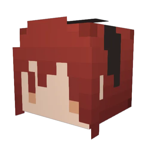 Ednanya Minecraft avatar head, 3D render