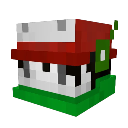 Ednir Minecraft avatar head, 3D render