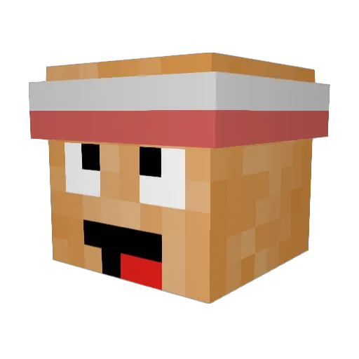 Edno Minecraft avatar head, 3D render