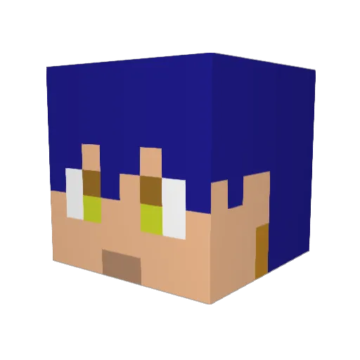 Edo0505 Minecraft avatar head, 3D render