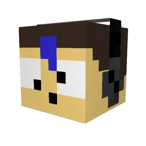 EdoGamer78 Minecraft avatar head, 3D render