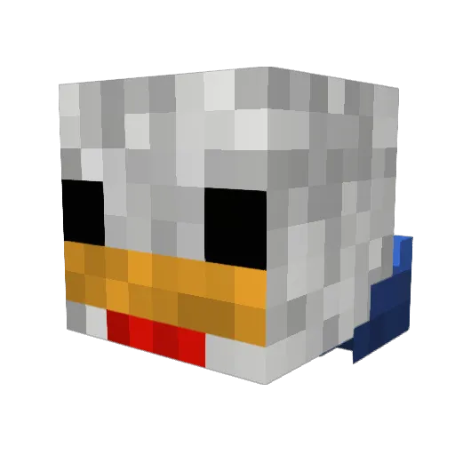 EdoTricksPovero Minecraft avatar head, 3D render
