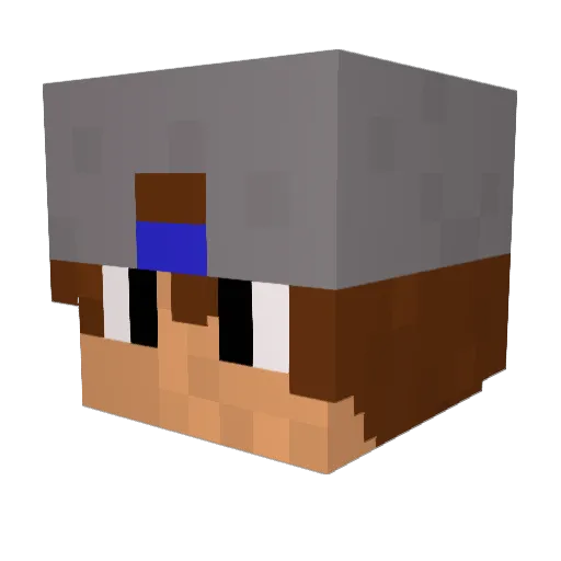Edodvovinon Minecraft avatar head, 3D render