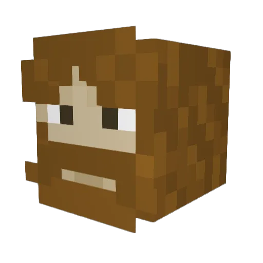 Edofo Minecraft avatar head, 3D render