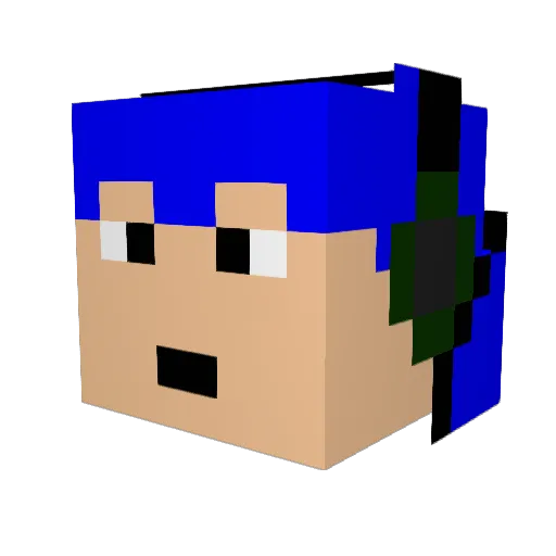EdogHorst Minecraft avatar head, 3D render