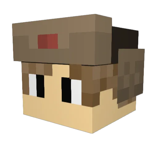 Edogar Minecraft avatar head, 3D render