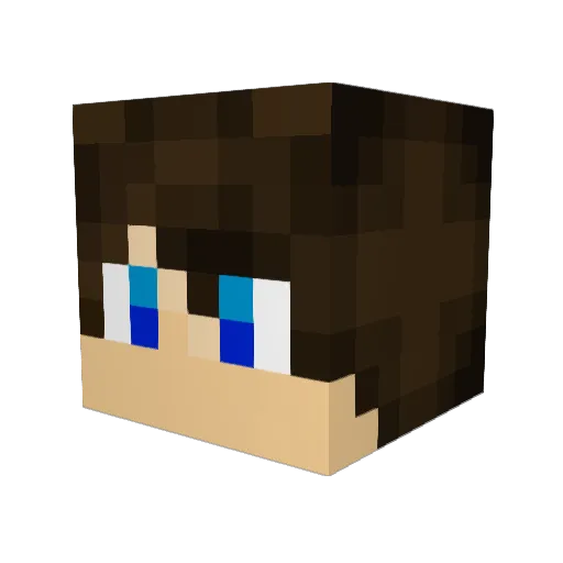 Edogdude Minecraft avatar head, 3D render