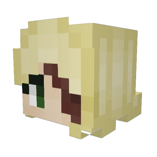 Edonis_ Minecraft avatar head, 3D render
