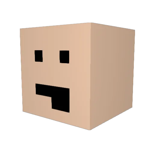 EdooHD Minecraft avatar head, 3D render