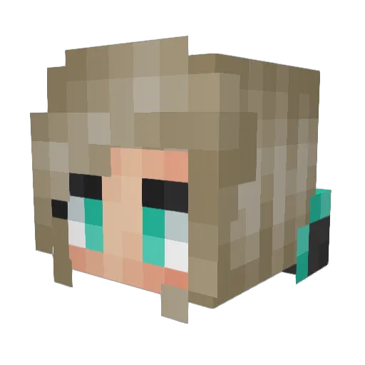 Edoomonster Minecraft avatar head, 3D render