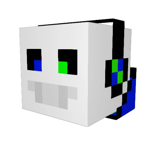 Edopro07 Minecraft avatar head, 3D render