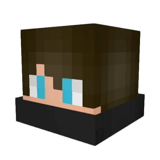 Edot_ Minecraft avatar head, 3D render