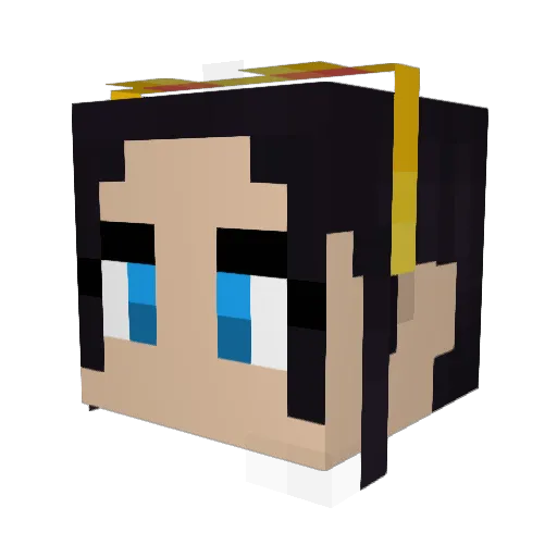 Edouchi Minecraft avatar head, 3D render