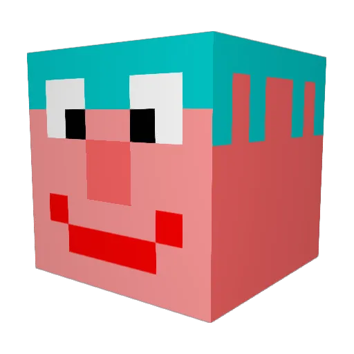 Edowner Minecraft avatar head, 3D render