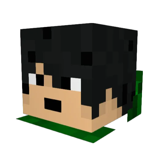 Edowulf Minecraft avatar head, 3D render