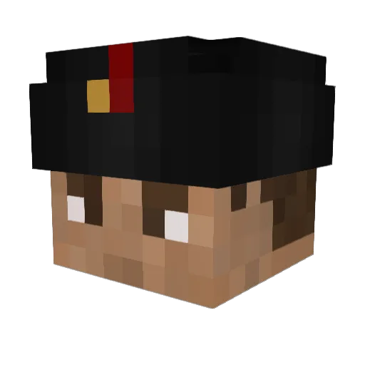 Edracoym Minecraft avatar head, 3D render