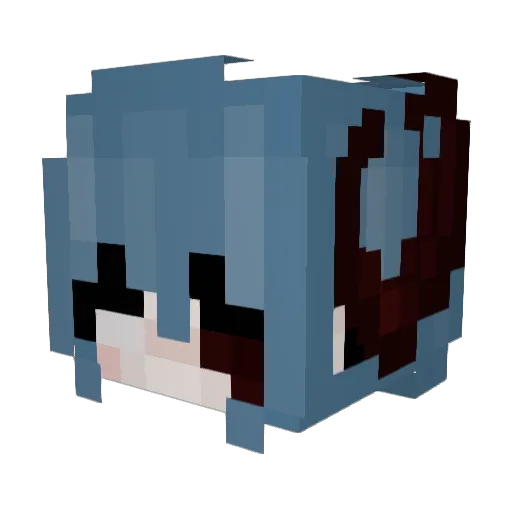 Edragn Minecraft avatar head, 3D render