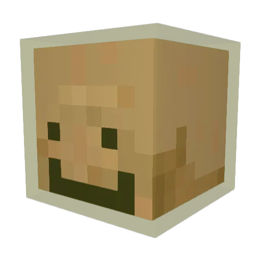 Edrynaath Minecraft avatar head, 3D render