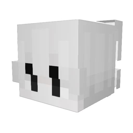 Eds Minecraft avatar head, 3D render