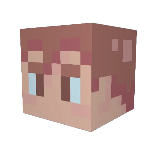 Edshard Minecraft avatar head, 3D render