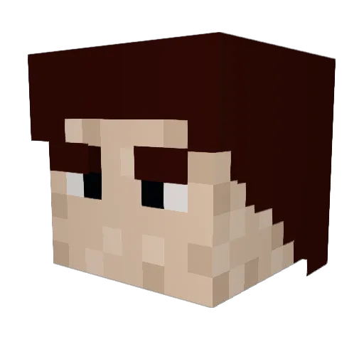 Edstone Minecraft avatar head, 3D render