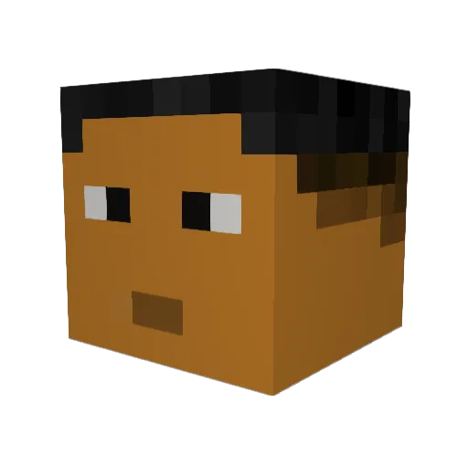 Edtigar Minecraft avatar head, 3D render