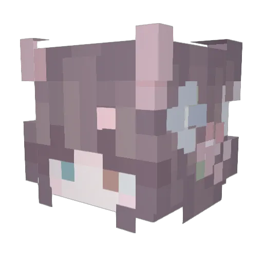 Edtik Minecraft avatar head, 3D render