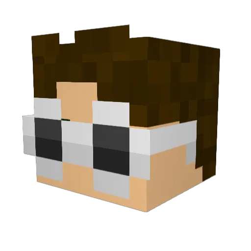 Edu292 Minecraft avatar head, 3D render