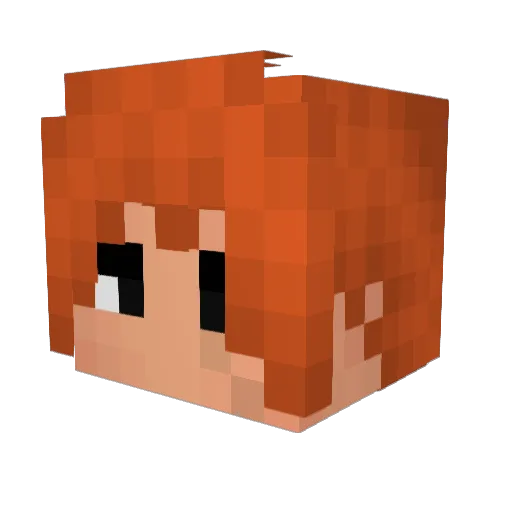 EduKcf Minecraft avatar head, 3D render