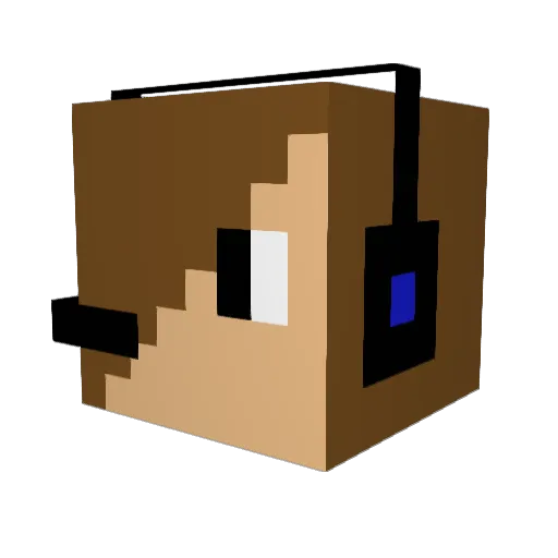 EduRecords Minecraft avatar head, 3D render