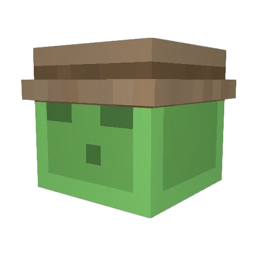 EduRos Minecraft avatar head, 3D render