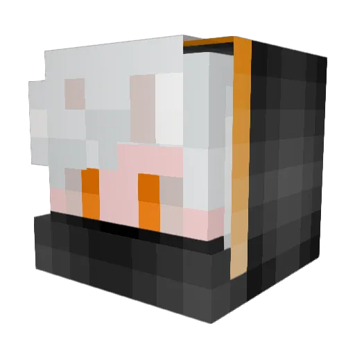 Eduaah Minecraft avatar head, 3D render