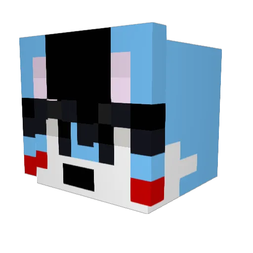 EduarVY Minecraft avatar head, 3D render