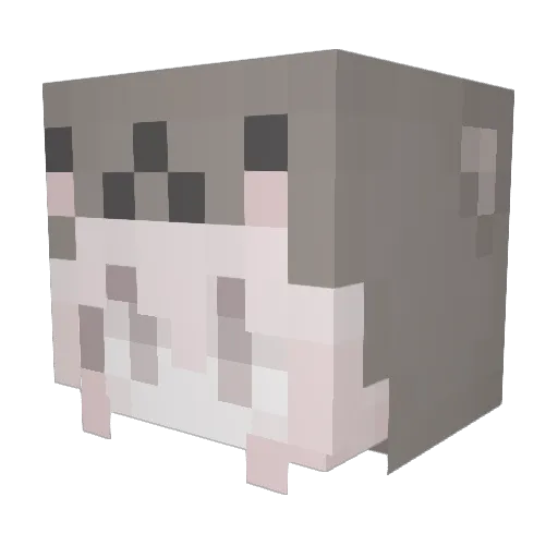 EduardRedOled Minecraft avatar head, 3D render