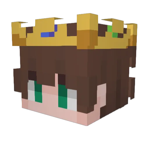 Eduard_BK Minecraft avatar head, 3D render