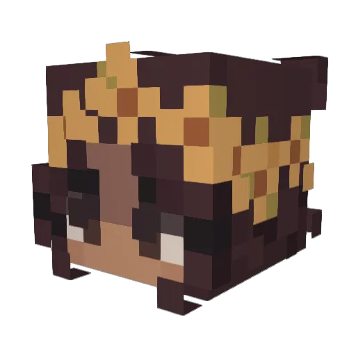 EduardaM Minecraft avatar head, 3D render