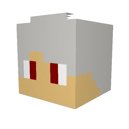 EduardoZ Minecraft avatar head, 3D render