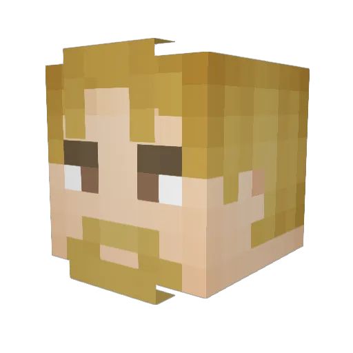 Eduardomine Minecraft avatar head, 3D render