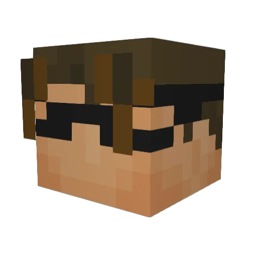 EduatCrossFit Minecraft avatar head, 3D render