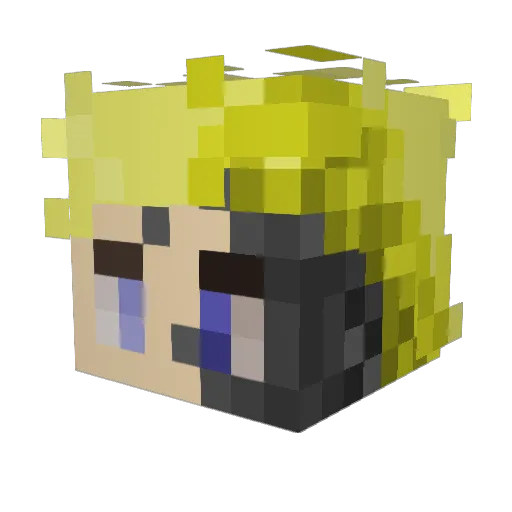 Educatedconyo Minecraft avatar head, 3D render