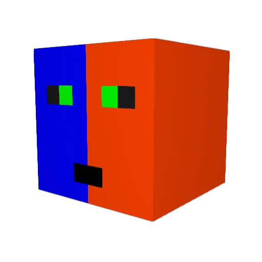 Edudomine Minecraft avatar head, 3D render