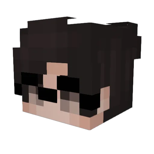 EduduaJV Minecraft avatar head, 3D render