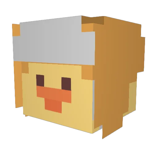 Eduedition Minecraft avatar head, 3D render