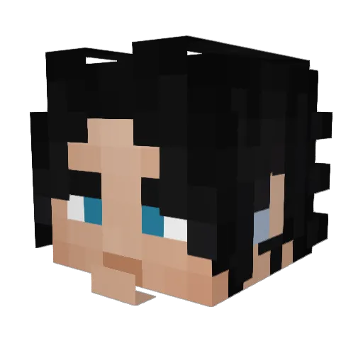 Edugames Minecraft avatar head, 3D render