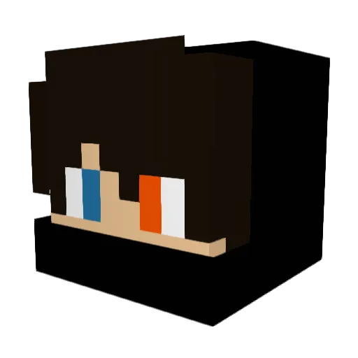 Edugininja Minecraft avatar head, 3D render