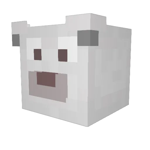 Eduin Minecraft avatar head, 3D render