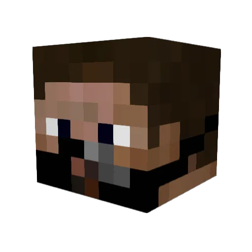 Eduleen Minecraft avatar head, 3D render