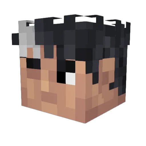 Eduruh Minecraft avatar head, 3D render
